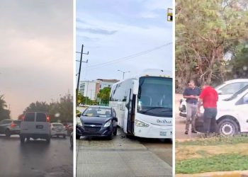 accidentes en Cancún, accidentes Cancún hoy, choques Cancún lluvias, percances viales Cancún,