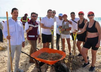 sargazo Cancún, limpieza sargazo Cancún, Ana Paty Peralta sargazo