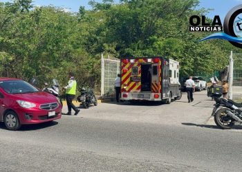 motociclista cancún, accidente de motociclista, atropello en chichén itzá, paramédicos cancún,