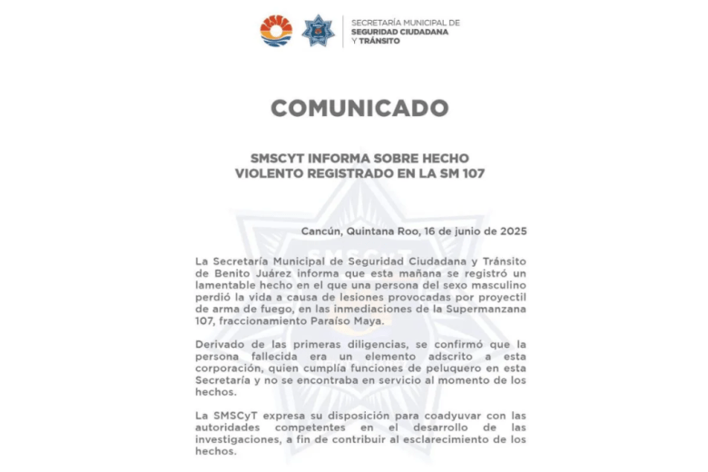 Asesina a presunto abusador de su hermana, un policía de Cancún