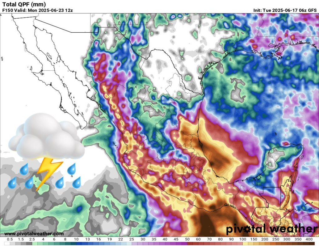 Fuertes lluvias se esperan en varios estados del país por la tormenta "Erick", que se fortalece rápidamente