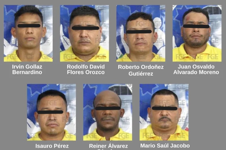 Los siete acusados fueron sentenciados a 50 años de prisión por el delito de secuestro agravado cometido en Cancún.