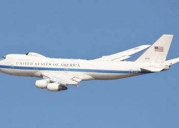 El “avión del fin del mundo” aterriza en Washington en medio de la tensión con Irán