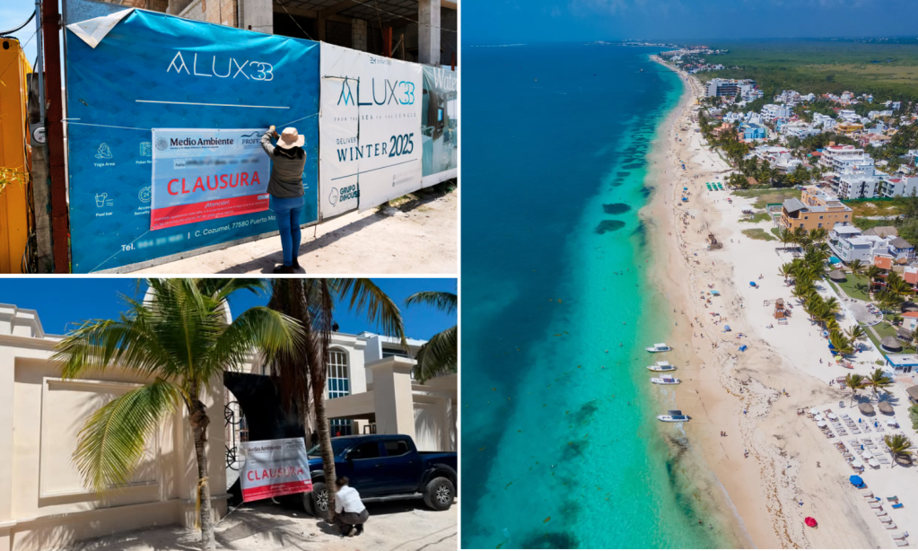 Profepa clausura temporalmente tres desarrollos inmobiliarios en Puerto Morelos, Quintana Roo, entre entre dos áreas naturales protegidas