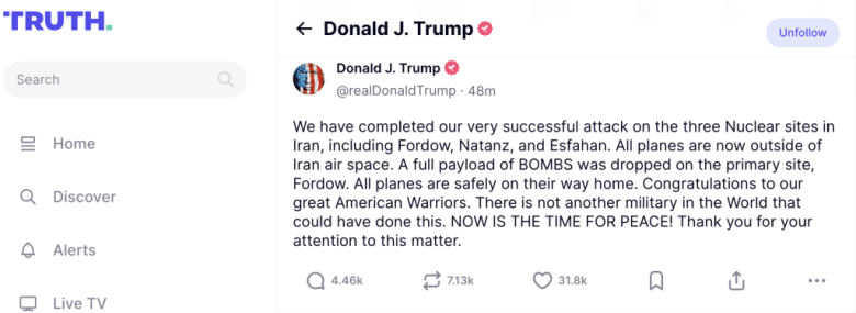 Estados Unidos bombardea Irán