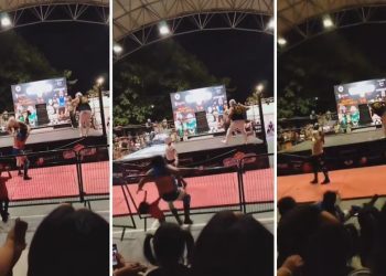 lucha libre Cancún, accidente lucha libre, luchador cae sobre niño, función lucha libre Quintana Roo