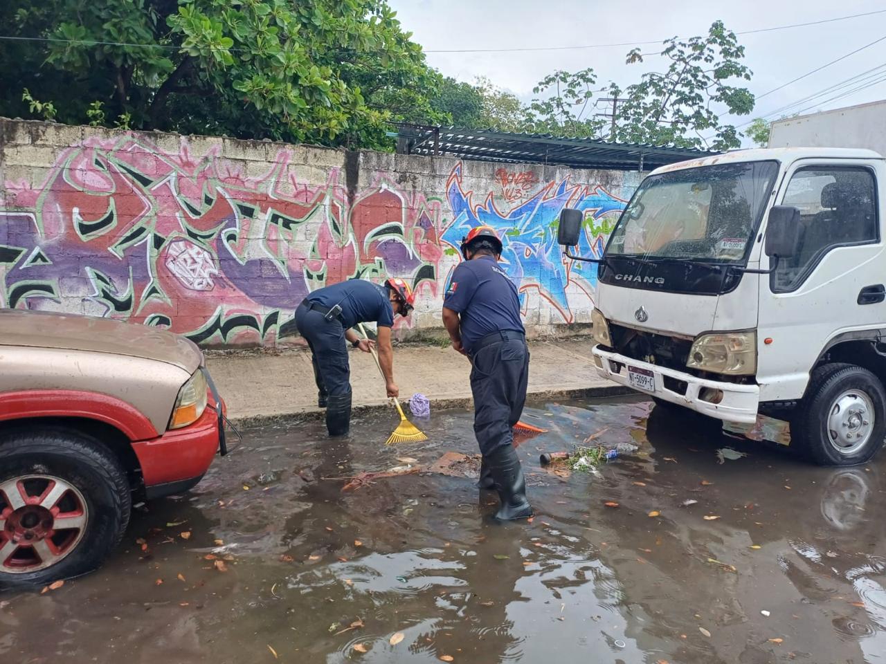 Operativo Tormenta Playa del Carmen, lluvias intensas Playa del Carmen, Estefanía Mercado operativo Tormenta