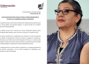 🕵️‍♀️ Sin avances sobre personas desaparecidas Teresa Reyes deja la CNB