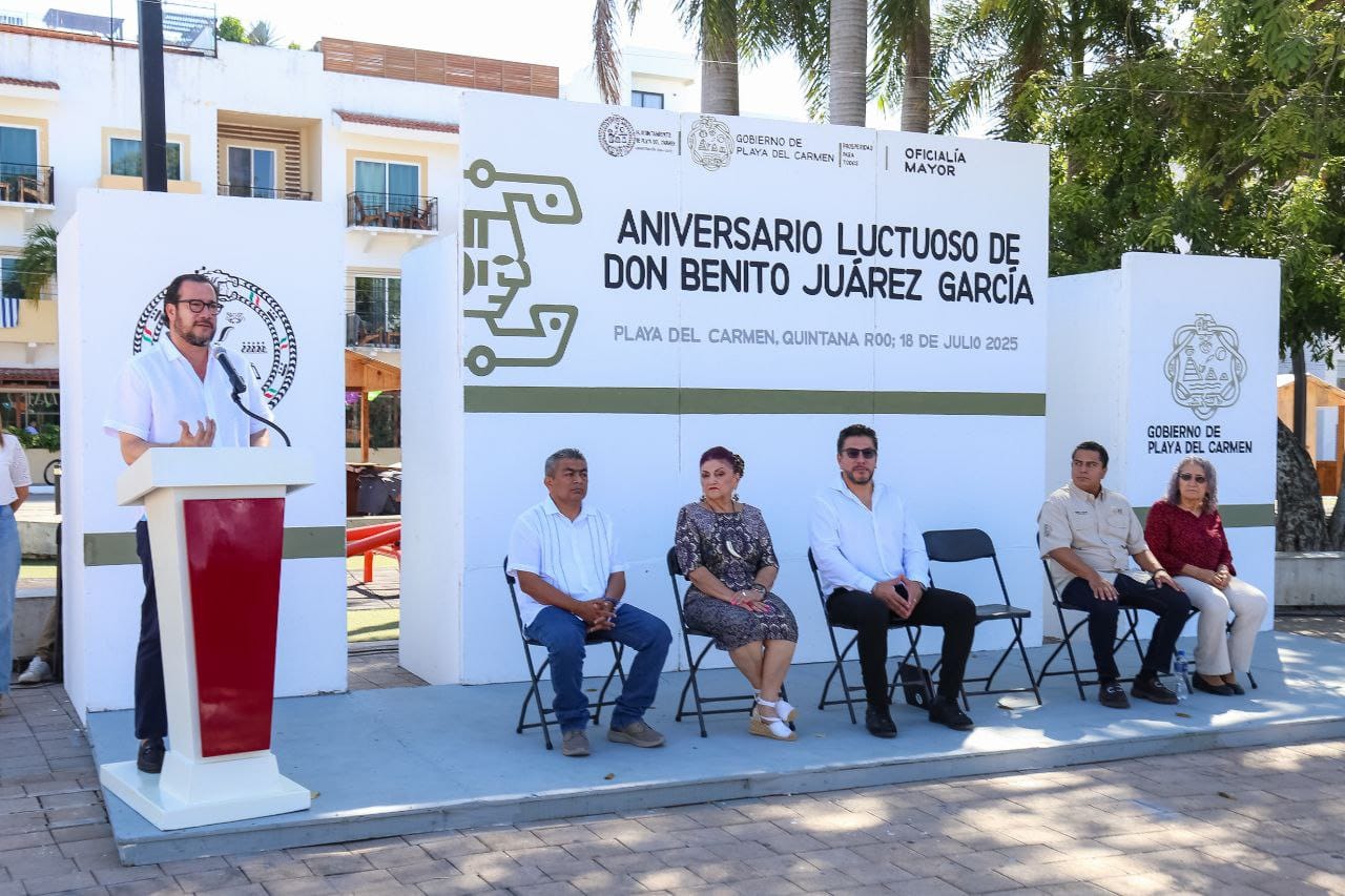 Benito Juárez, aniversario luctuoso Benito Juárez, homenaje Benito Juárez Playa del Carmen