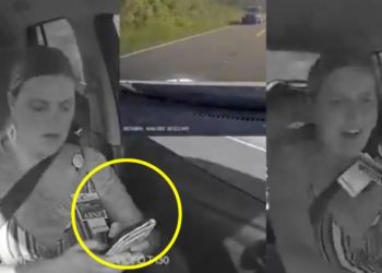 📱💥 VIDEO// Choque por celular: Mujer choca auto por usar celular al volante