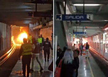 VIDEO «Explosión y suspensión del servicio en Línea 2 del Metro CDMX tras corto circuito»