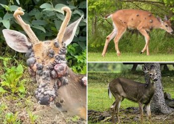Fotos virales de ciervos con burbujas negras generan alarma