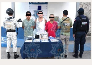 «Detenidos en Cancún por delitos contra la salud y portación de arma de fuego»
