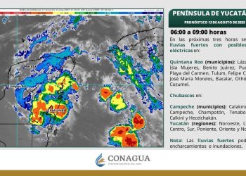 Lluvias fuertes y posible desarrollo ciclónico en Quintana Roo