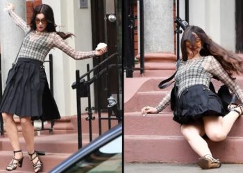 “Anne Hathaway sufre aparatosa caída en el rodaje de El Diablo Viste a la Moda 2