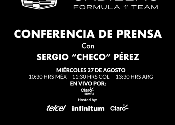 ¡Hoy! Checo Pérez da conferencia de prensa en la CDMX a las 10 AM (Hora del Centro de México)