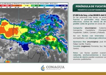 Clima en Cancún Se pronostican Fuertes Lluvias para la Península de Yucatán
