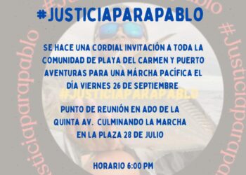 Convocan a marcha pacífica en Playa del Carmen