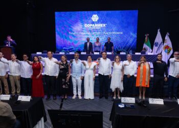 Estefanía Mercado respalda la unidad empresarial de COPARMEX Riviera Maya