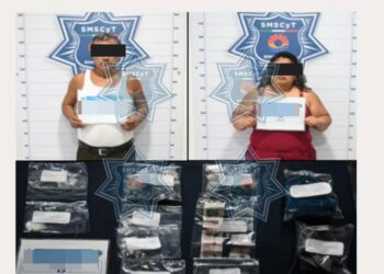 Pareja Detenida con 48 Bolsas de Marihuana, Cristal y Cocaína en Operativo Blindaje Cancún