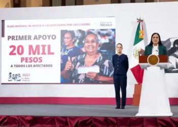 Anuncia Sheinbaum Inversión Inicial de 10 Mil MDP en Apoyos Directos a Damnificados