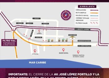 Anuncian Operativo Vial en Puerto Juárez por Janal Pixán 2025