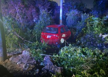 Conductor Pierde el Control y Sufre Despiste en la Avenida 135 de Cancún