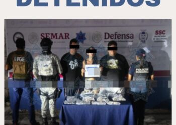 Detienen a Tres Personas con 230 Dosis de Droga en Cancún