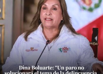 La Presidenta de Perú se Defiende Inseguridad No es su Culpa y Desestima Paro