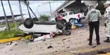 Accidente Frente al Tren Maya Volcadura con Cuatro Heridos en Cancún–Mérida