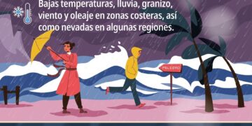 Alerta por Lluvias Frente Frío 12 Recorre la Península de Yucatán