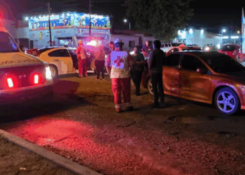 Choque en la Calle 34 deja a Adulta Mayor Lesionada en San Luis Río Colorado