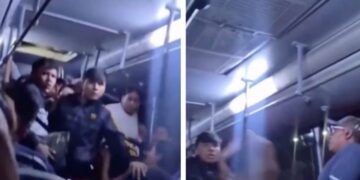 VIDEO “Amenaza con hacha en camión de Santa Catarina alarma a pasajeros”