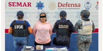 Detención de Mujer en la SM 65 de Cancún por Narcomenudeo