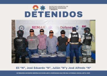 Detienen a Cuatro por Delitos Contra la Salud con 284 Dosis de Narcóticos