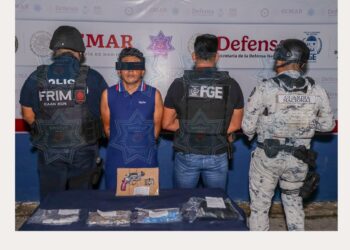 Detienen a Joven con Droga y Revólver en la Supermanzana 260 de Cancún