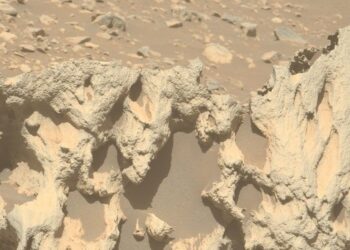 El Perseverance investiga una extraña roca descubierta en un cráter de Marte