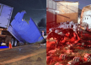 Fuerte Choque de Tren y Tráiler Parte en Dos a Unidad de Carga en Hermosillo