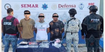 Detienen a tres presuntos narcomenudistas en Cancún durante operativo Blindaje