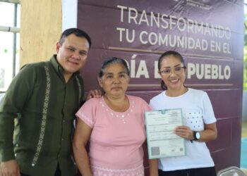 “Yensunni Martínez encabeza jornada de apoyo en Sacxán por el Día del Pueblo”