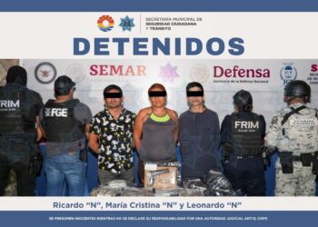 Detienen a Tres por Narcotráfico en Operativo Blindaje Cancún