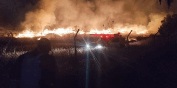 Incendio de Pastizales Amenaza la Zona Arqueológica de Teotihuacan