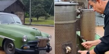 El increíble auto brasileño que lleva casi 50 años funcionando con leña