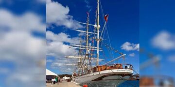 Velero noruego Statsraad Lehmkuhl llega a Baja California Sur para impulsar proyectos de sustentabilidad oceánica