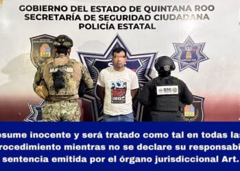 Detienen a presunto implicado en delitos contra la salud en la Supermanzana 201