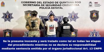 Detienen a presunto implicado en delitos contra la salud en la Supermanzana 201