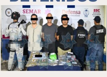 El operativo Blindaje Cancún logra la detención de tres hombres con cargamento de narcóticos