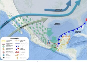 Frente Frío 25 provocará lluvias, viento fuerte y descenso de temperaturas en Quintana Roo