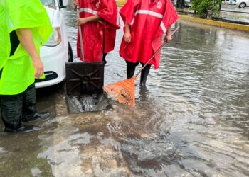 Gobierno de Estefanía Mercado activa Operativo Tormenta ante lluvias en Playa del Carmen