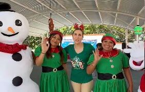 La Presidenta Atenea Gómez Ricalde Lleva Alegría Navideña a Niñas y Niños de Isla Mujeres